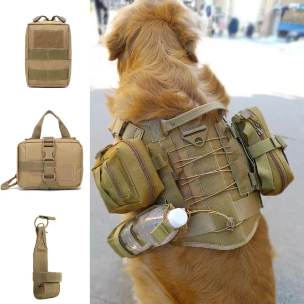Military-Grade Dog Harness Attachment Bags