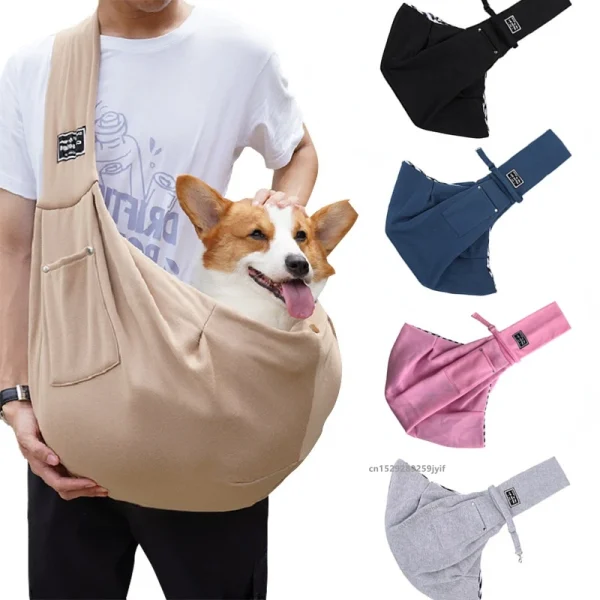 Hands-Free Pet Sling Carrier & Crossbody Travel Bag