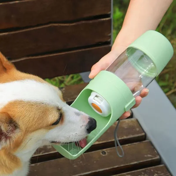 2-in-1 Portable Pet Water Bottle & Food Feeder