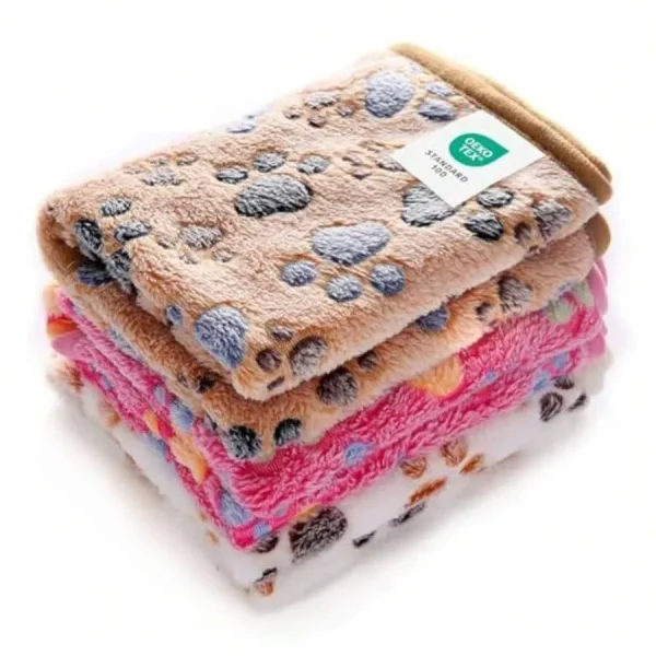 3-Pack Premium Flannel Fleece Pet Blankets