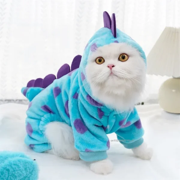 Dinosaur Hooded Coat For Small Medium Dogs