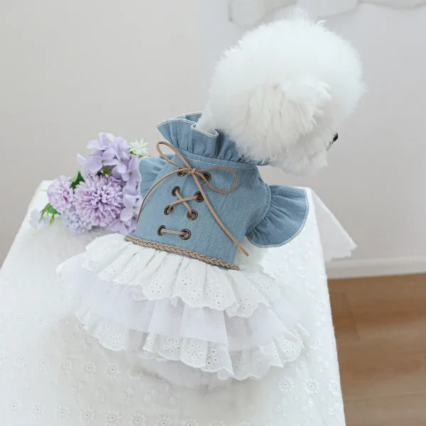 Sweet Denim Cake Skirt Dress for Dogs & Cats