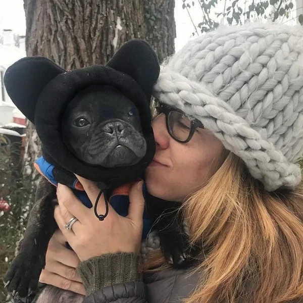 Cozy Fleece Bear Ear Dog Winter Hat